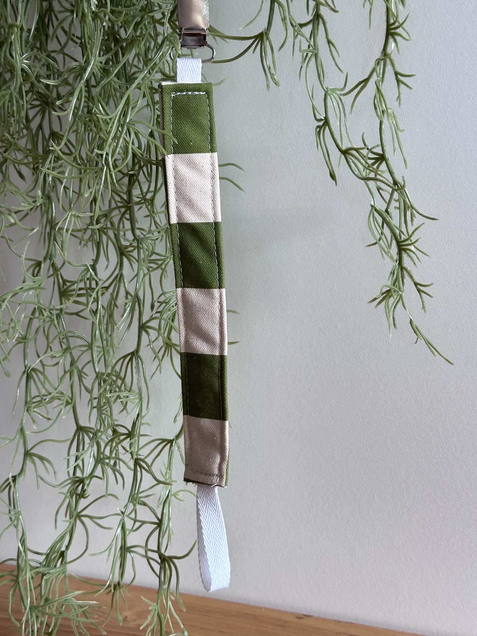 Pacifier Clip - Green Check