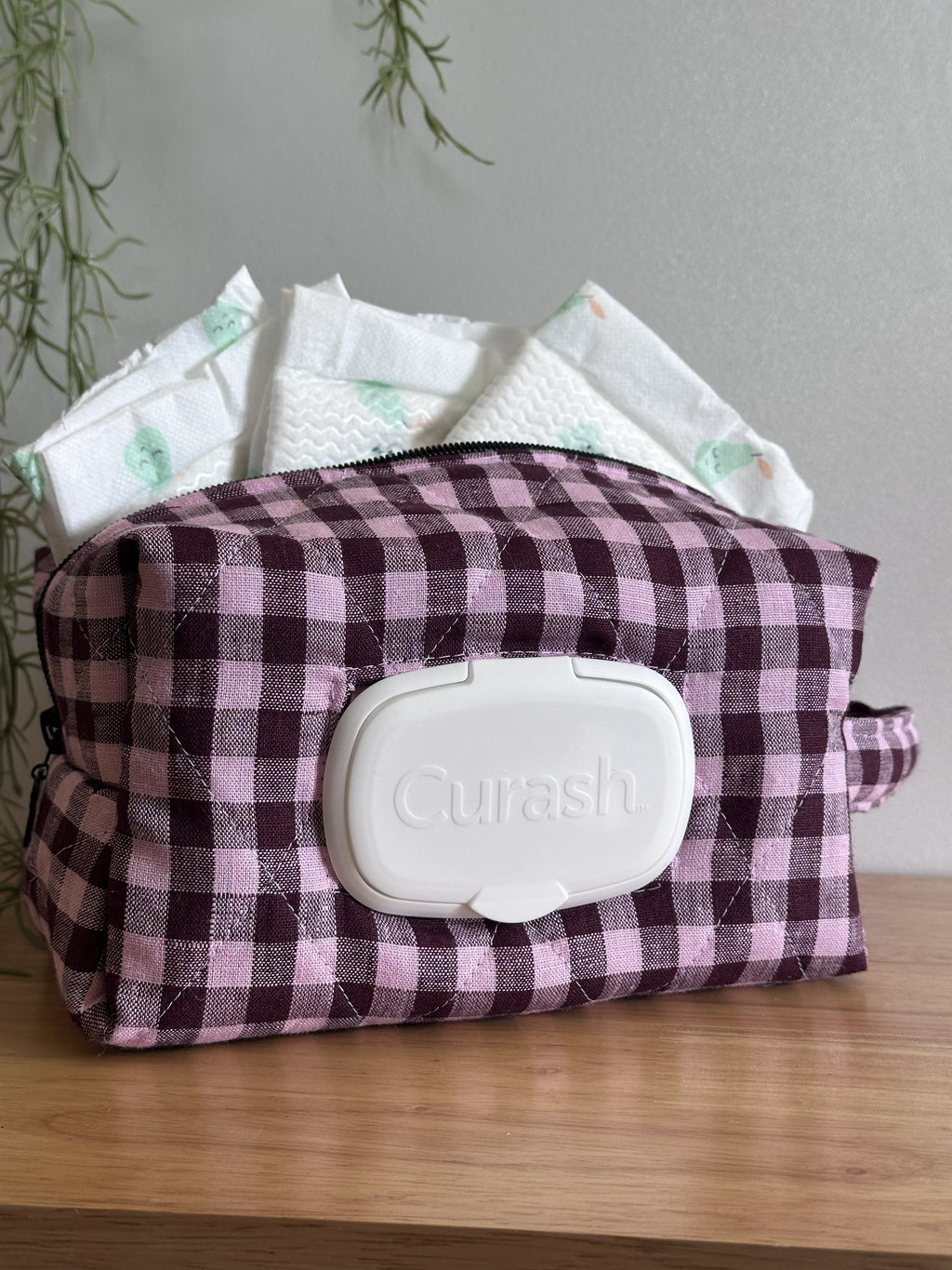 Wipe To-Go Bag - Pink Check